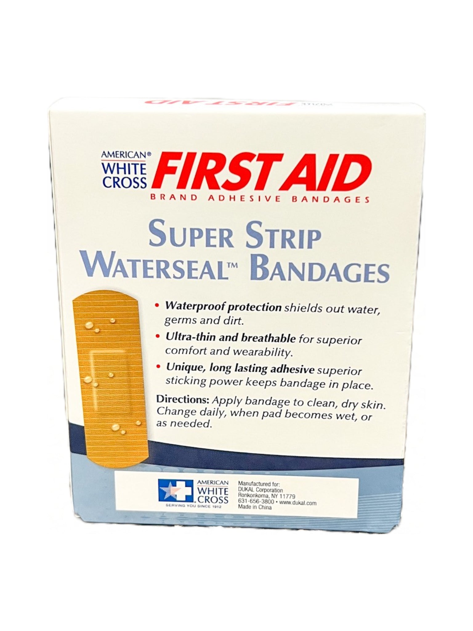 Dukal DER 17966 Fabric Waterseal Adhesive Bandage, Super Strip, Sterile, Tan, 1" x 3" (Pack of 50)