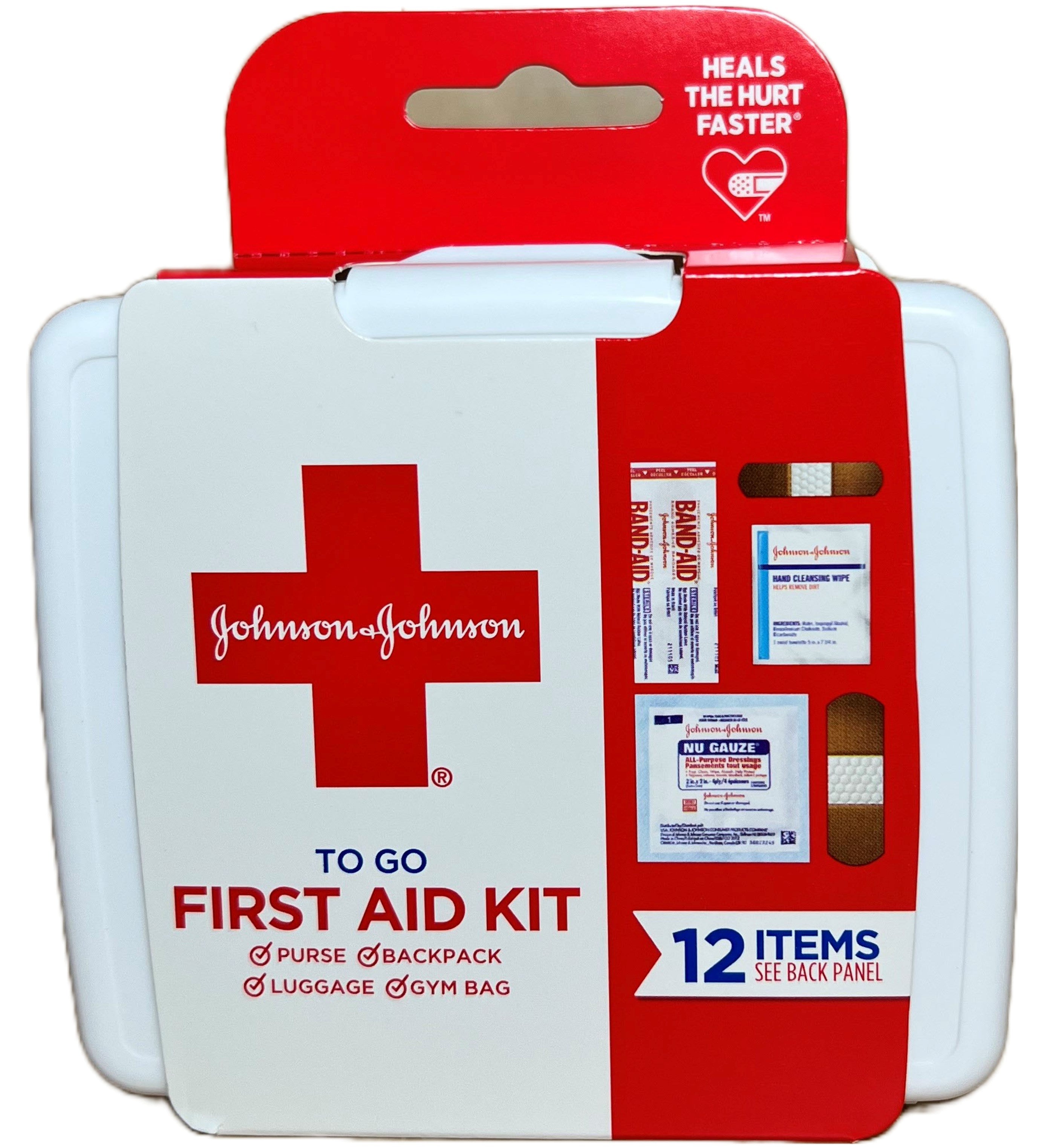 JOHNSON & JOHNSON First Aid to Go Kit 12 Items per Kit