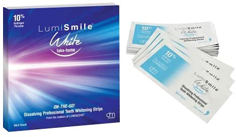 LumiSmiles Teeth Whitening Strips, Dissolving Professional Whitening Strips, 14 Treatments 28 Strips. from The Makers of Lumineers