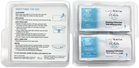 LumiSmiles Teeth Whitening Strips, Dissolving Professional Whitening Strips, 14 Treatments 28 Strips. from The Makers of Lumineers